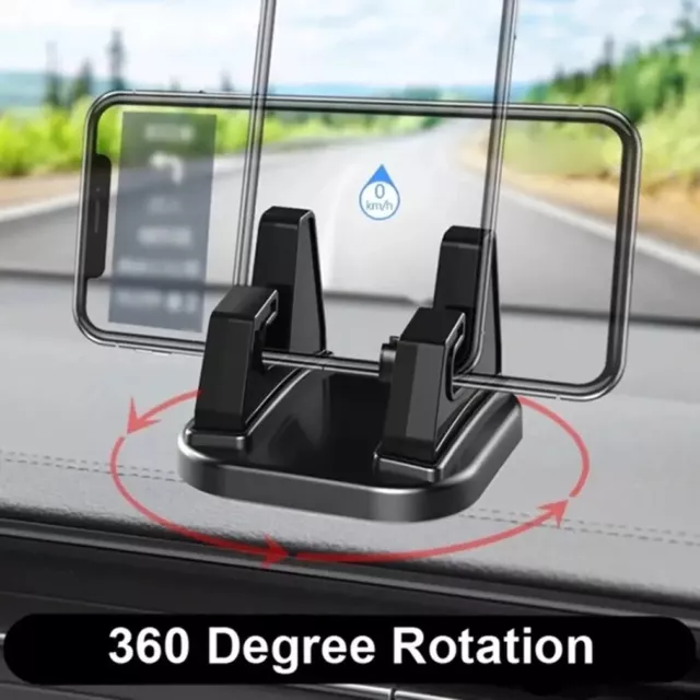 Universal Mount Phone Stand Holder 360° Rotatable NonSlip Car Dashboard Desk UK