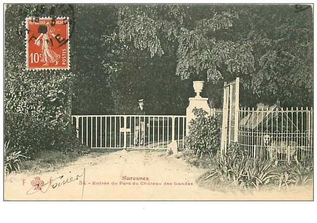 92.SURESNES.n°166.ENTREE DU PARC DU CHATEAU DES LANDES