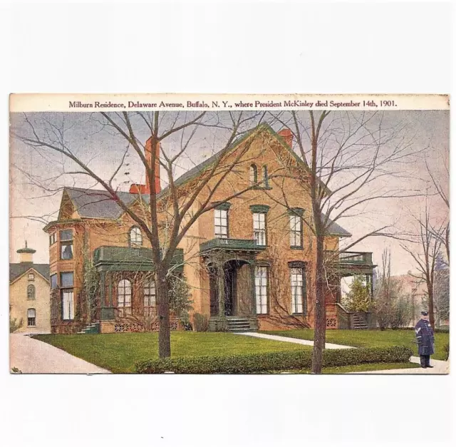 Milburn Residence Where President McKinley Died Buffalo N.Y. Antique Postcard