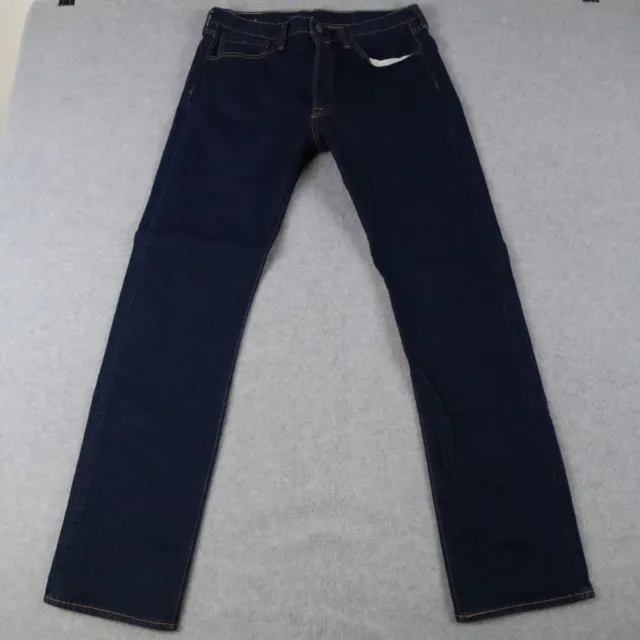 Levis 501 Jeans Mens 34x34 Original Button Fly Blue Stretch Denim