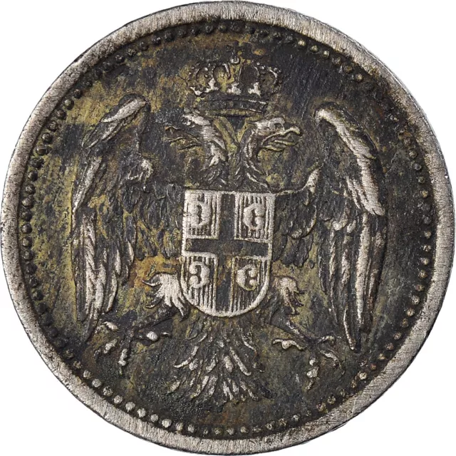 [#373499] Coin, Serbia, Milan I, 10 Para, 1912, VF, Copper-nickel, KM:19