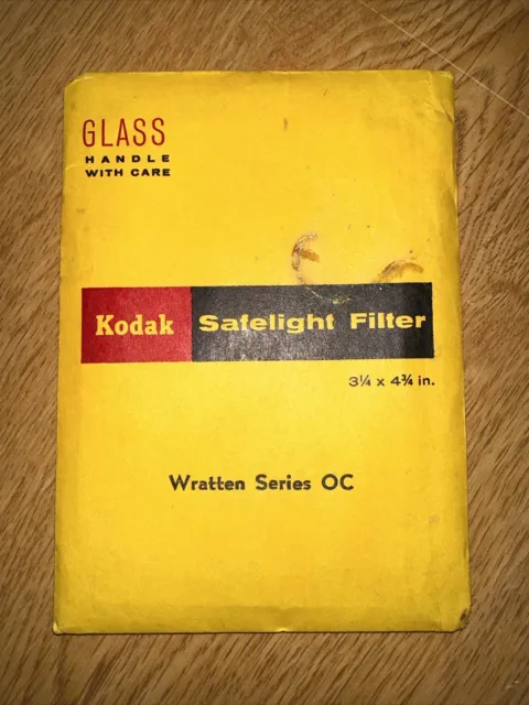 "Filtro Kodak Safelight Wratten Serie OC 3 1/4 X 4 3/4"""