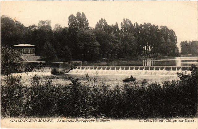 CPA AK CHALONS-sur-MARNE-The new dam on the MARNE (491489)