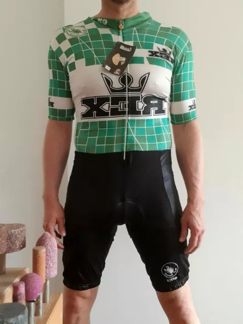 Vintage Castelli REX Airtex Zeitfahranzug Skinsuit Cycling XXL Kurzarm Trikot