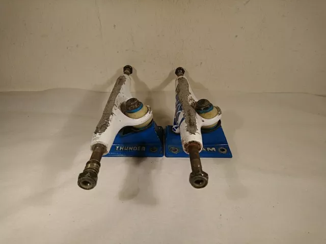 Thunder Team Skateboard Trucks 8" (Pair) - Royal Blue & White