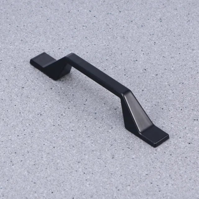Flat Black Modern Door Knob Solid Two Holes Cabinet Handle Drawer Pulls for