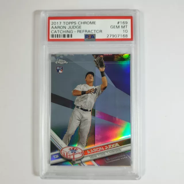 2017 Topps Chrome #169 AAron Judge Refractor Rookie RC PSA 10 8E