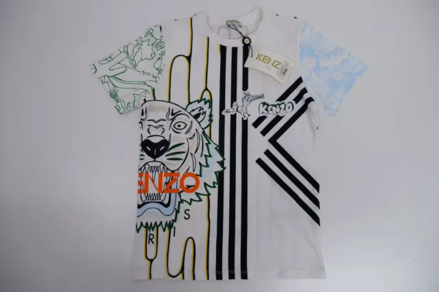 Kenzo Boys BRAND NEW T Shirt Top Age 12 Yrs White Logo Print Short Sleeve £50