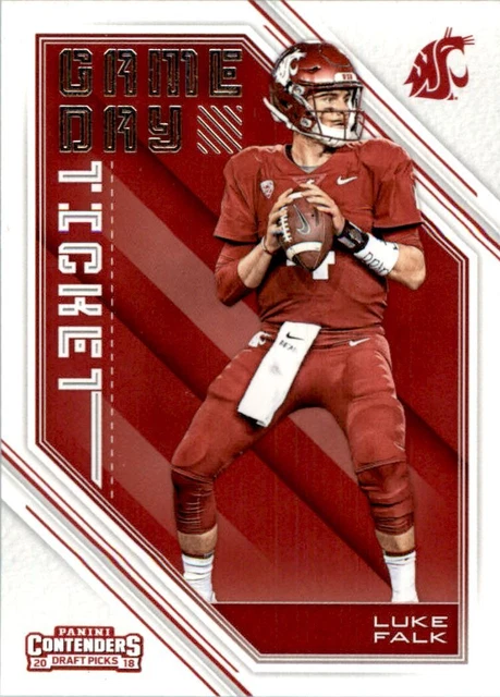 2018 Panini Contenders Draft Picks Game Day Tickets Football #18 Luke Falk