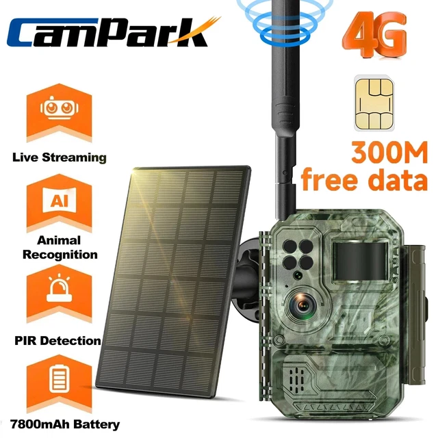 Deer Camera 4G LTE Cellular Trail Cameras Packs Unlimited Data