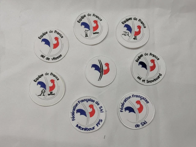 Lot D'insignes Équipe De France De Rugby Et Blason Tissu - Fabriqué En France