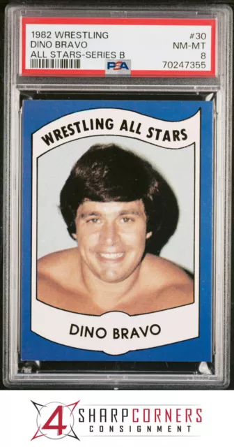 1982 Wrestling All-Stars-Series B #30 Dino Bravo Psa 8 X3628188-355