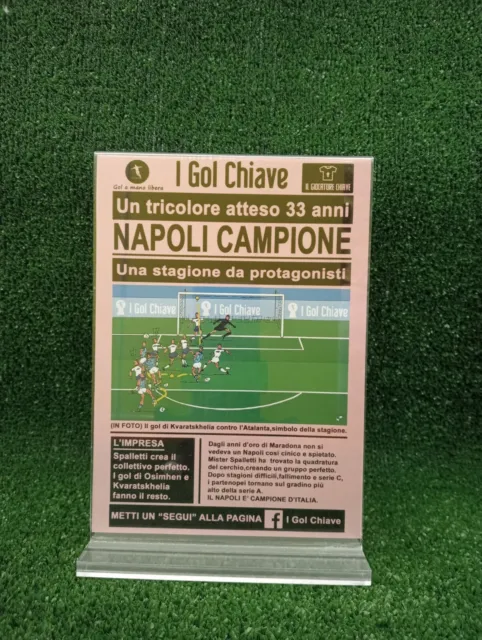I GOL CHAVE . Poster da tavolo completo di supporto. Napoli campione d'Italia 23