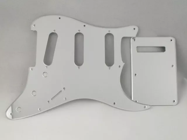 STRATOCASTER SILVER MIRROR SSS SCRATCH PLATE SET Pickguard fits USA/Mex Fender