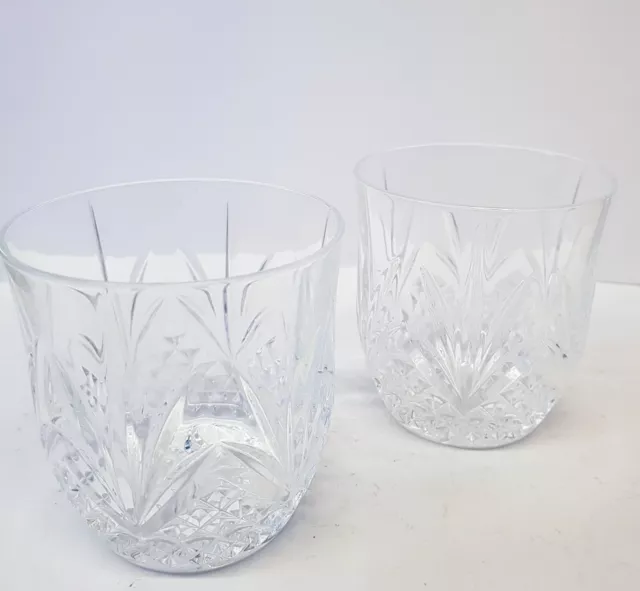 Chantilly Cristal de France 24% Lead Crystal Whisky Glasses Set Of 2 Immaculate