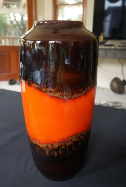 Stunning Ex Large Vintage West German Fat Lava Vase