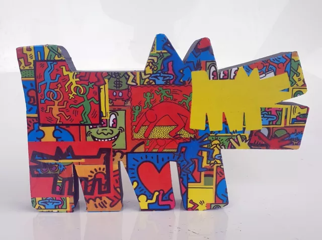 PyB signed DOG KHARING sculpture pop STREET ART graffiti french haring USA