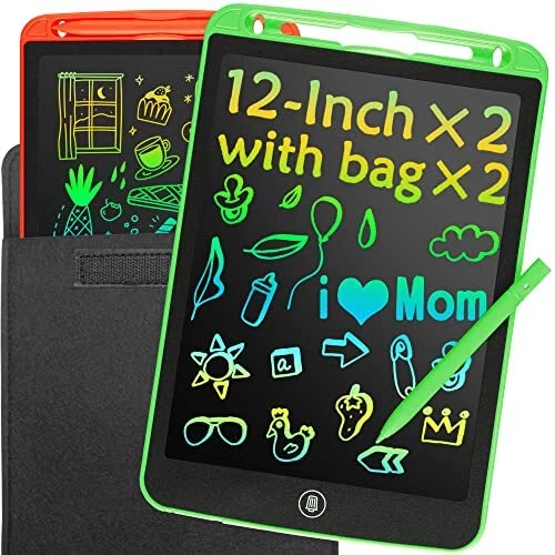 2 Pièces Tablette D'écriture LCD 12 Pouces pour Enfants Tablette Dessin Enfan...