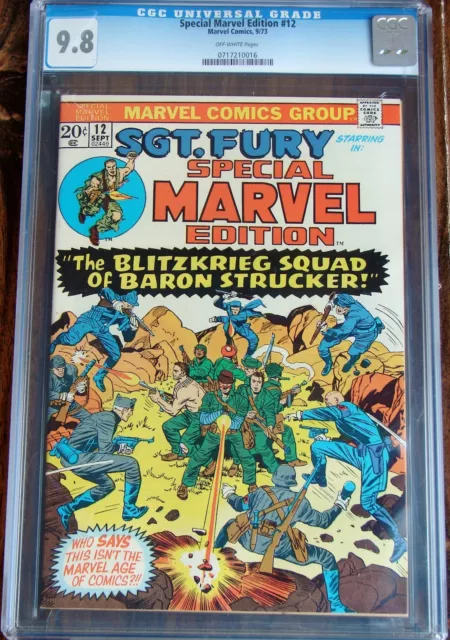 Special Marvel Edition #12 (Marvel 1973) CGC 9.8 NM/MT  Sgt. Nick Fury