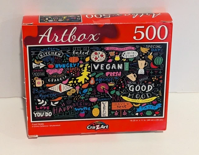 Food Goals 500 Pieces 18.25" × 11" Cra-Z-Art Artbox Puzzle NEW