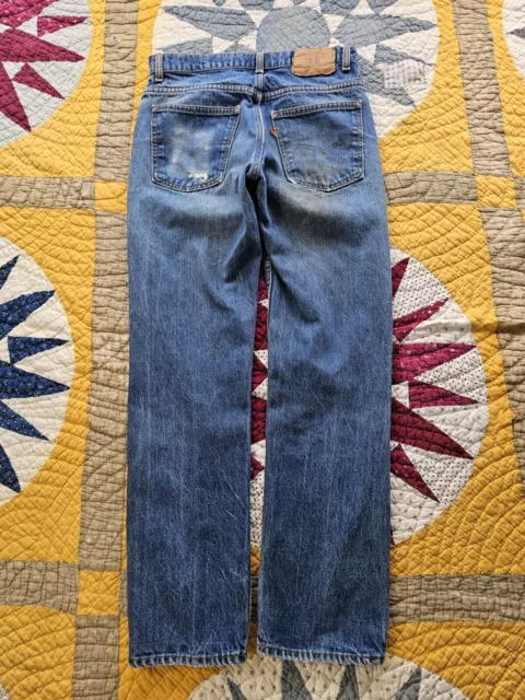 Vintage Levi's 519 Orange Tab Denim Jeans Made In USA 29 x 29 Straight Leg