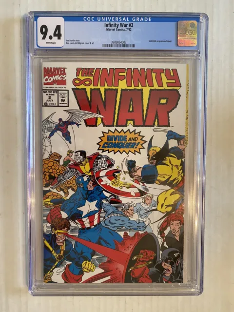 Infinity War 2 Marvel 1992 CGC 9.4 ( White Pages) Newsstand Wraparound Cover 🔥