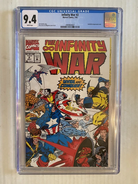 Infinity War 2 Marvel 1992 CGC 9.4 ( White Pages) Newsstand Wraparound Cover 🔥