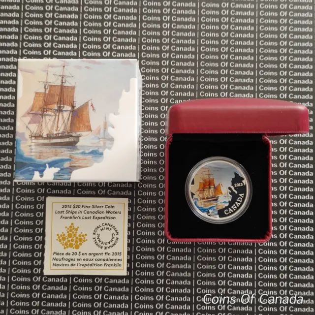 2015 Canada $20 Silver Coin Franklin's Lost Ship Canadian Waters #coinsofcanada