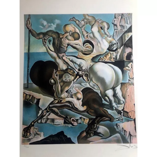 Salvador Dali .Familia de centauros marsupiales. Firmada a mano