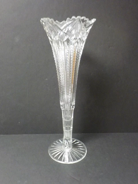 HAWKES American Brilliant Cut Glass 18" Trumpet Vase