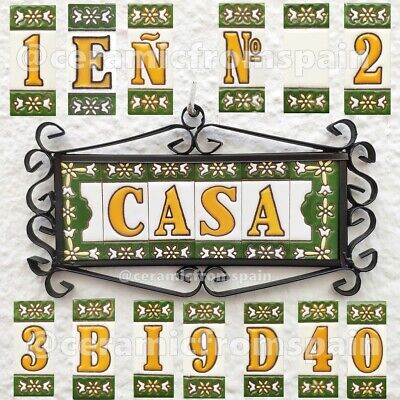 Ceramic tile letters - House ceramic numbers - Numbers and Letters in ceramic -