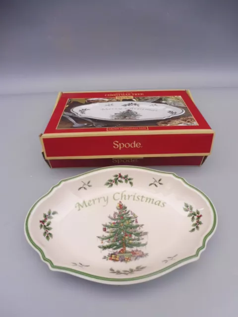 Spode Christmas Tree ~ Merry Christmas Dish  New Boxed