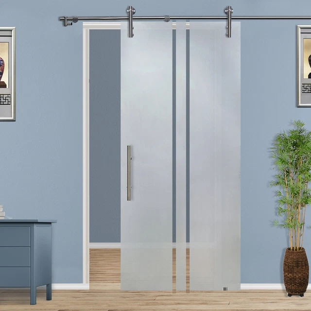 30" x 84" Sliding Frosted Glass Barn Door Semi-Private 30% OFF
