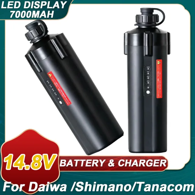 2X 7000mAh For Daiwa Electric Fishing Reel Battery Tanacom 1000 750 3000XP EJ