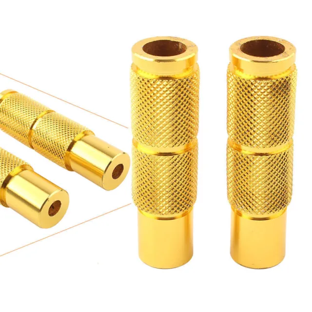 Gold CNC Universal Motorrad Fahrrad Fußrasten Foot Pegs Set Für Harley Honda