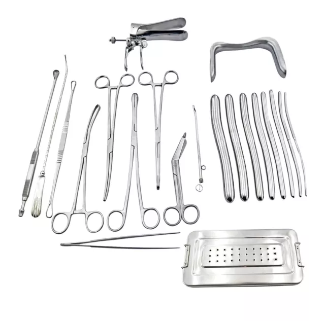 Dilation and curettage Instruments Set of 21 Pieces Gynecology Instrument Set Ki