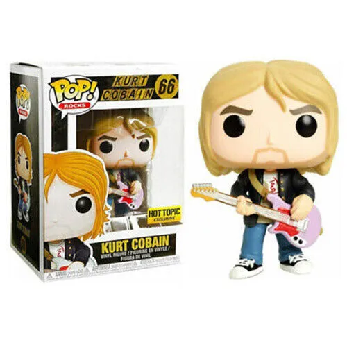 Pop Kurt Cobain #66 With Sunglass Vinyl Action Figure Model Toys W/Protector