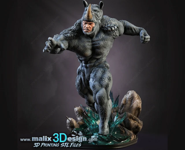 Figurine Rhino (Classic) - Impression 3D En Résine - 18 Cm - Non Peint - Sanix 3D