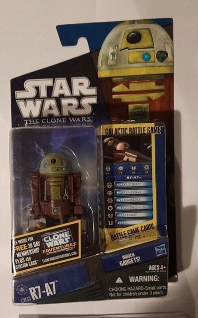Star Wars R7-A7 Cw43 Clone Wars Ahsoka Figura Droide Astromeccanica + Gioco Battaglia Nuovo