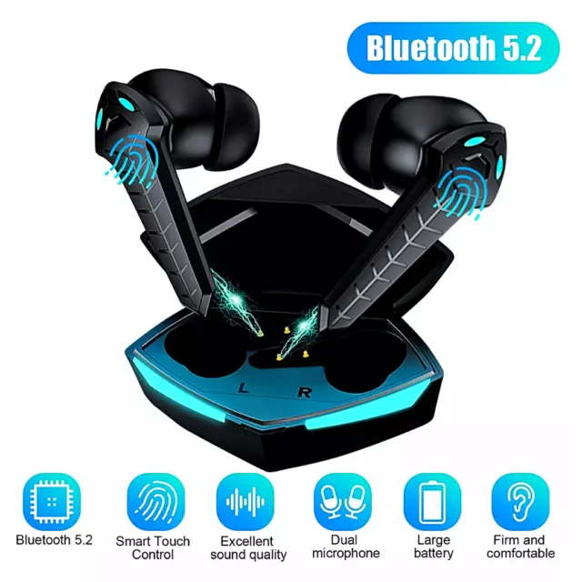 Audifonos Gamer inalambricos Bluetooth 5.2 Auriculares Para Juegos  Dual  Gaming