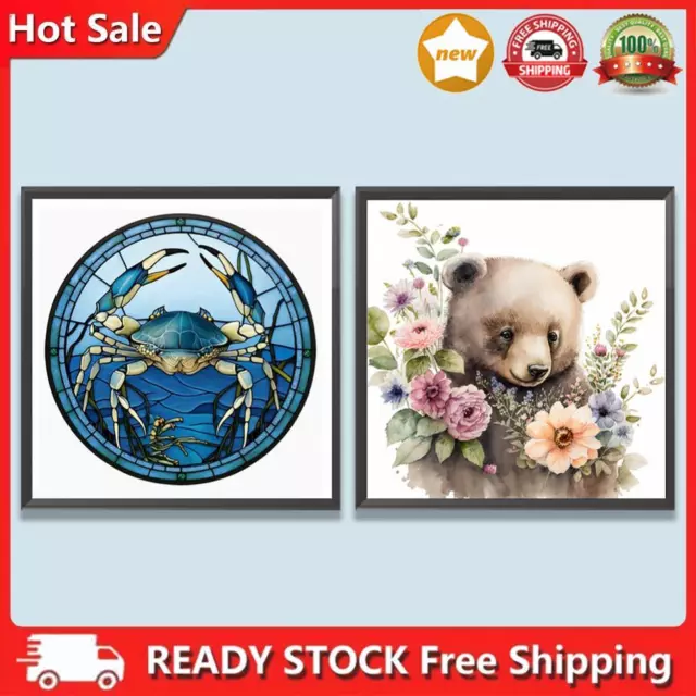 5D DIY Full Round Drill Diamond Painting Animal Kit Home Decoration Art Craft