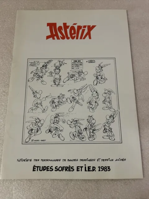 Astérix Études Sofrès et I.E.D. 1983 Les Éditions Albert René /goscinny Uderzo