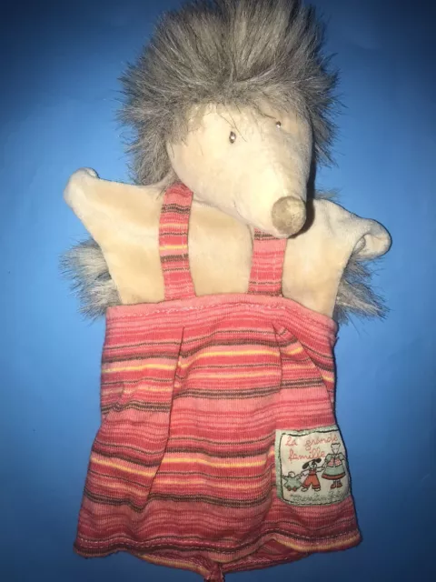 DOUDOU MOULIN ROTY LA GRANDE FAMILLE Hérisson PLAT MARIONNETTE A MAIN