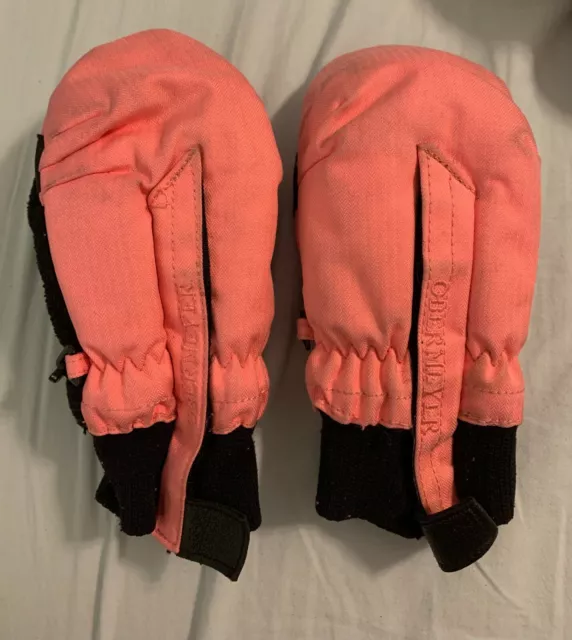 OBERMEYER Children's Winter Gloves size M- Pink and Black