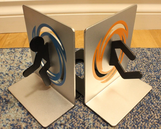 Half Life Portal 2 Bookend Set from ThinkGeek (Rare)