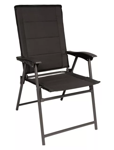 Klappstuhl mit Lehne Military chair Outdoor Camping Freizeit Stuhl Army schwarz