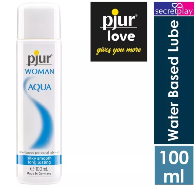 Pjur Woman Aqua Water Based Lubricant | 100 ml Lube | Silky Smooth Long Lasting