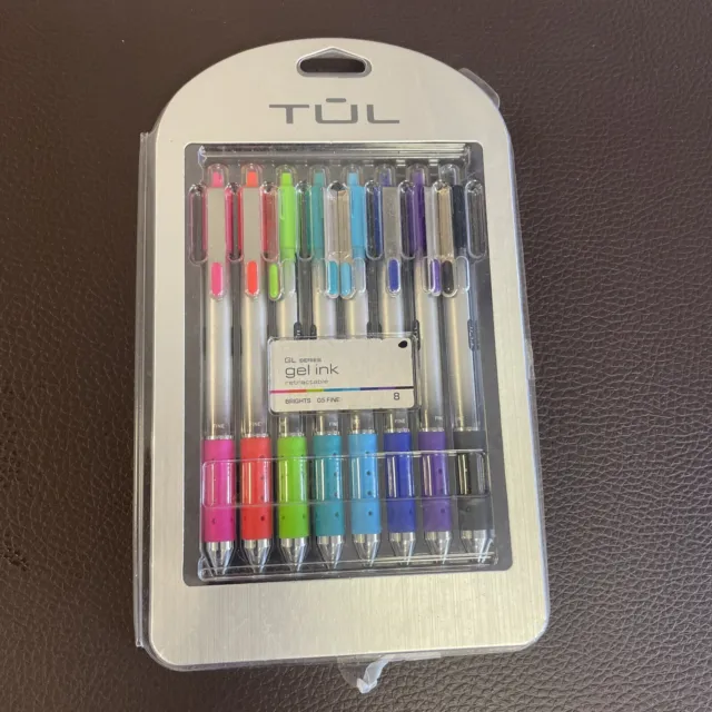 Pack/8 TUL GL Brights Retractable Gel Pens 0.5 Fine multicolored barrel ink *A