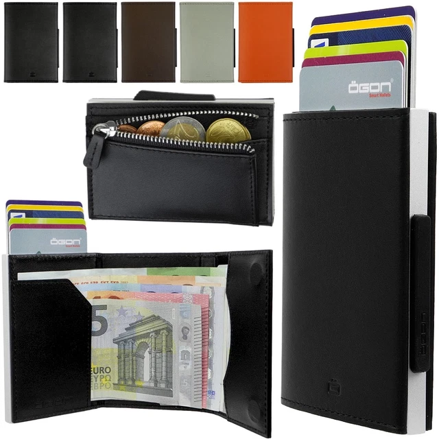 &Ouml;GON PORTA CARTE Di Credito Portadocumenti Clip Custodia Fermasoldi Card Rfid EUR 32,49 - IT