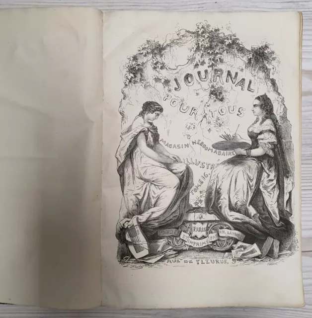 1865 Journal Pour Tous Hefte 783-865 Magazine Illustré Livre Antique Rare